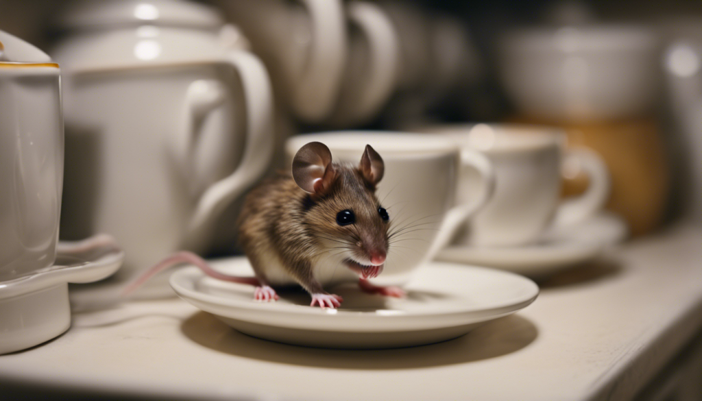 mice in the the cupboard on a saucer.